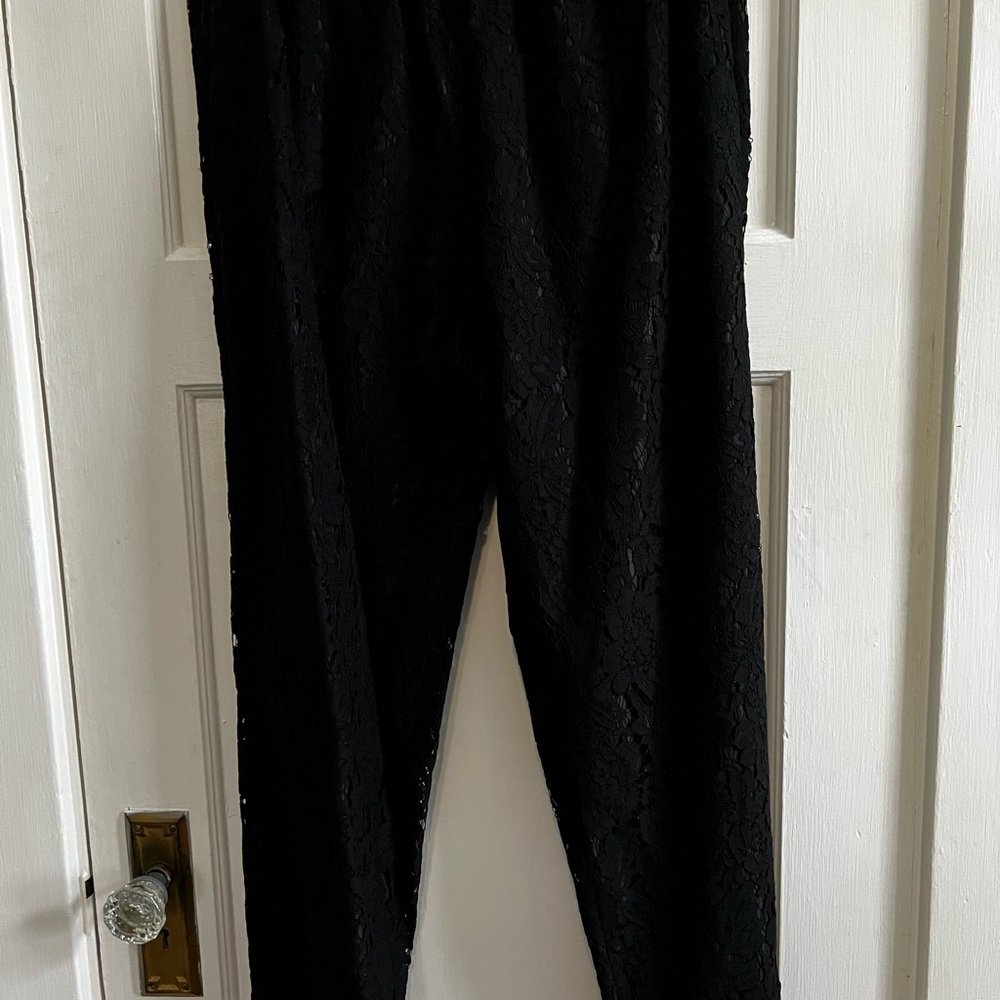 JCrew Elegant Black Lace Pants